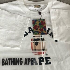 Bape White Short Sleeve Tee